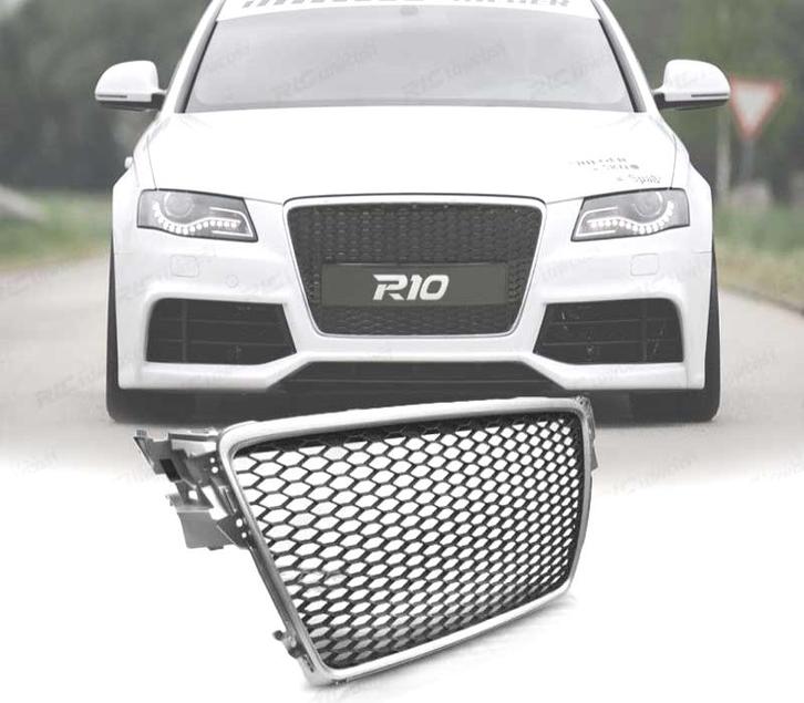 CALANDRE AUDI A4 B8 08-11 LOOK RS GRIS CLAIR, Autos : Pièces & Accessoires, Carrosserie & Tôlerie, Envoi