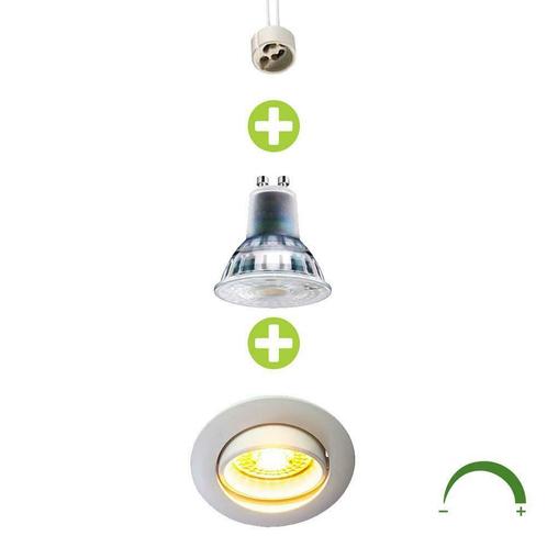 LED Inbouw spot 70mm | Wit | 5,5W | Dimbaar - Netstroom, Maison & Meubles, Lampes | Spots, Envoi