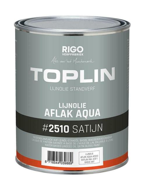 TOPLIN #2510 AQUA AFLAK SATIJN (voorheen Aquamarijn LINOLUX, Doe-het-zelf en Bouw, Verf, Beits en Lak, Nieuw, Verzenden