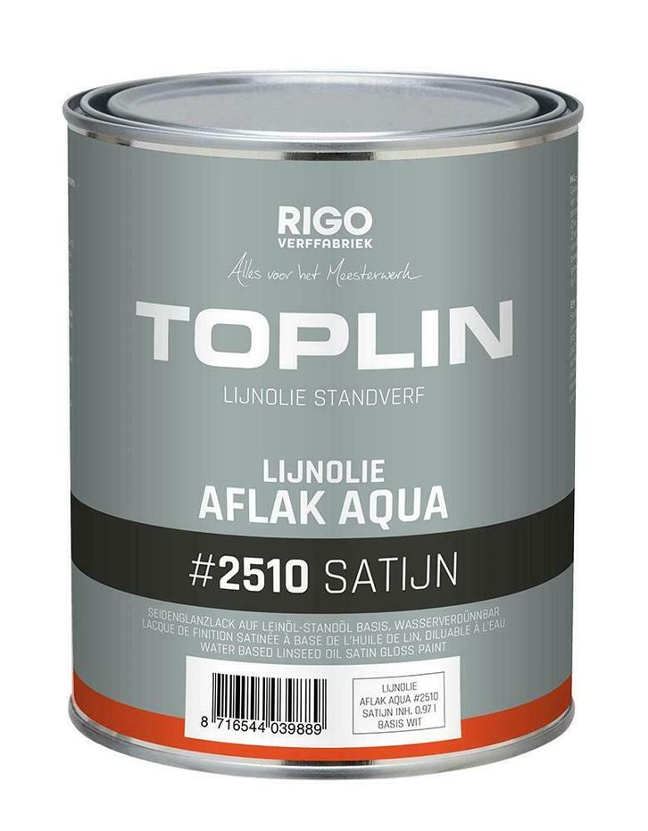 TOPLIN #2510 AQUA AFLAK SATIJN (voorheen Aquamarijn LINOLUX, Doe-het-zelf en Bouw, Verf, Beits en Lak, Nieuw, Verzenden