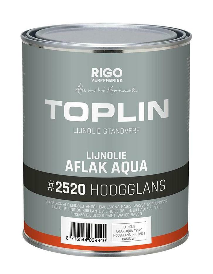 TOPLIN #2520 AQUA AFLAK HOOGGLANS (voorheen Aquamarijn LINOL, Doe-het-zelf en Bouw, Verf, Beits en Lak, Nieuw, Verzenden