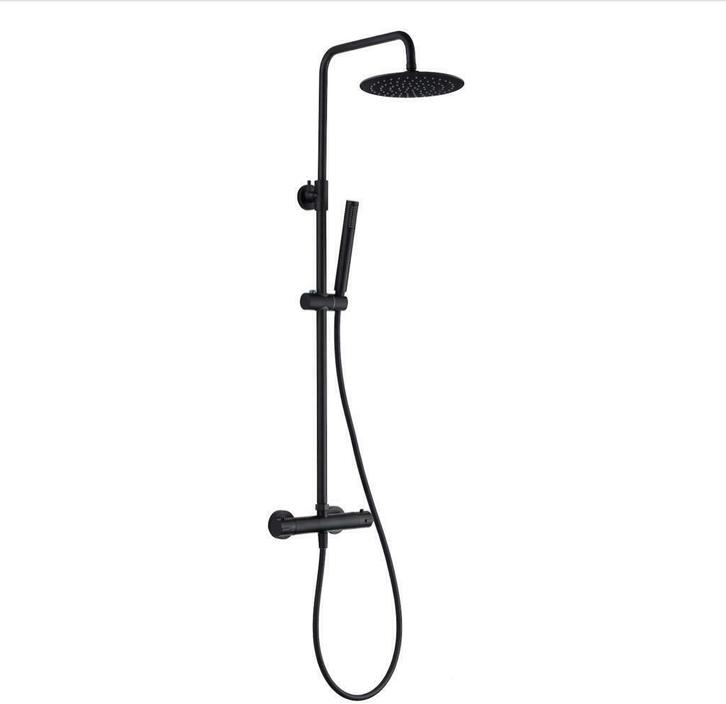 Douchestang set zwart Atlanta thermostaat douchekop douche, Doe-het-zelf en Bouw, Sanitair, Douche, Nieuw, Verzenden