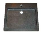 Lot-50 opbouw-wastafel Limestone 50x45x6cm m/krgat