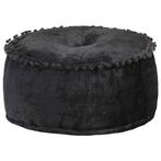 vidaXL Poef rond 40x20 cm fluweel antraciet, Huis en Inrichting, Zetels | Voetbanken en poefs, Verzenden, Nieuw