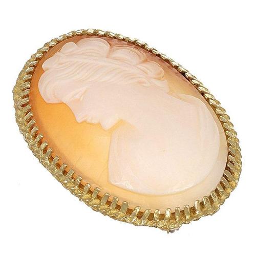 Broche - 18 karaat Geel goud, Handtassen en Accessoires, Antieke sieraden