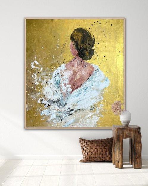 Esty - The Gold Woman N11XXL, Antiek en Kunst, Kunst | Schilderijen | Modern