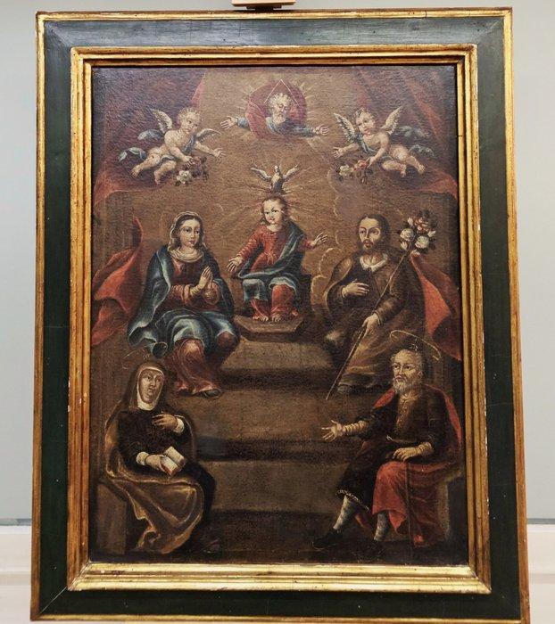 NovoHispanic School (XVII-XVIII) - NO RESERVE - The Holy, Antiek en Kunst, Kunst | Schilderijen | Klassiek