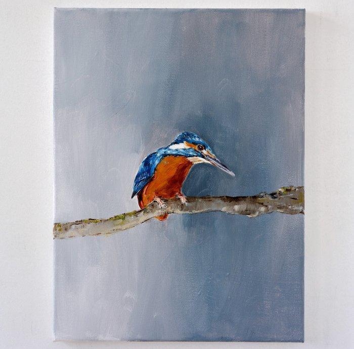 Matthieu van Riel - IJsvogel, Antiek en Kunst, Kunst | Schilderijen | Modern