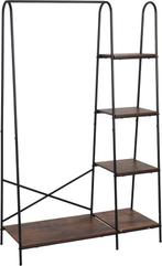 2dekans | kledingrek - bruin - zwart - 100x160x40 cm - met, Ophalen of Verzenden, Nieuw