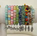 Lot de 20 bracelets religieux, en pierres naturelles, avec