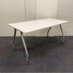 werndl verstelbaar bureau, 160x80cm, wit blad - grijze poten, Huis en Inrichting, Bureaus, In hoogte verstelbaar, Gebruikt, Bureau