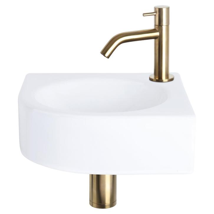 Fonteinset Differnz Cleo 30x30x10 cm Keramiek Wit Met Kraan, Doe-het-zelf en Bouw, Sanitair, Overige typen, Nieuw, Ophalen of Verzenden