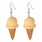 Fako Bijoux - Oorbellen - IJsjes - Hoorntjes - Crème, Verzenden, Nieuw