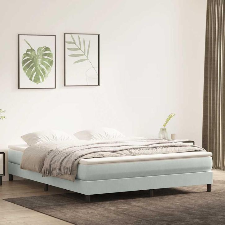 vidaXL Bed boxspring zonder matras 180x220 cm fluweel, Huis en Inrichting, Slaapkamer | Bedden, Nieuw, Verzenden