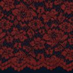 10 meter kant stof - Bordeaux rood - 100% polyester, Hobby en Vrije tijd, Stoffen en Lappen, Verzenden, 120 cm of meer, Kant, Rood