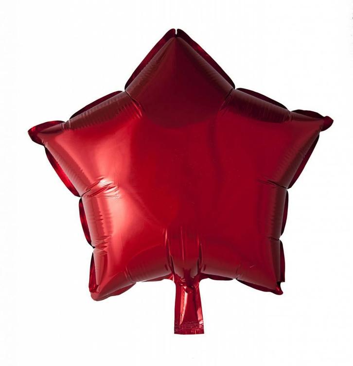 Helium Ballon Ster Rood 46cm leeg, Hobby en Vrije tijd, Feestartikelen, Nieuw, Verzenden