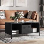 vidaXL Salontafel 101,5x50x43,5 cm koudgewalst staal zwart, Huis en Inrichting, Tafels | Salontafels, Verzenden, Nieuw