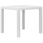 vidaXL Table de jardin Blanc 79x79x72 cm Plastique, Verzenden
