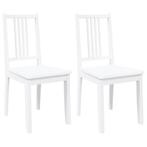 stoelen rubberwood 2st | Tweede Kansje OP=OP!, Huis en Inrichting, Twee, Verzenden, Wit, Nieuw