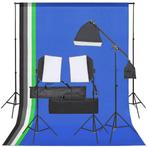 vidaXL Fotostudioset met verlichtingsset en achtergrond, Audio, Tv en Foto, Verzenden, Nieuw