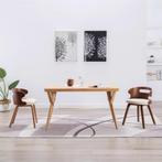 vidaXL Eetkamerstoelen 2 st gebogen hout en kunstleer, Verzenden, Nieuw