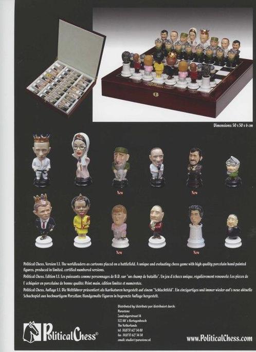 Jeu déchecs - Political Chess version 1.1, October 2006 -, Antiek en Kunst, Curiosa en Brocante