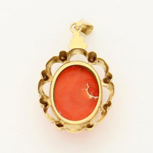 Zonder Minimumprijs - Hanger - 14 karaat Geel goud -, Handtassen en Accessoires, Antieke sieraden