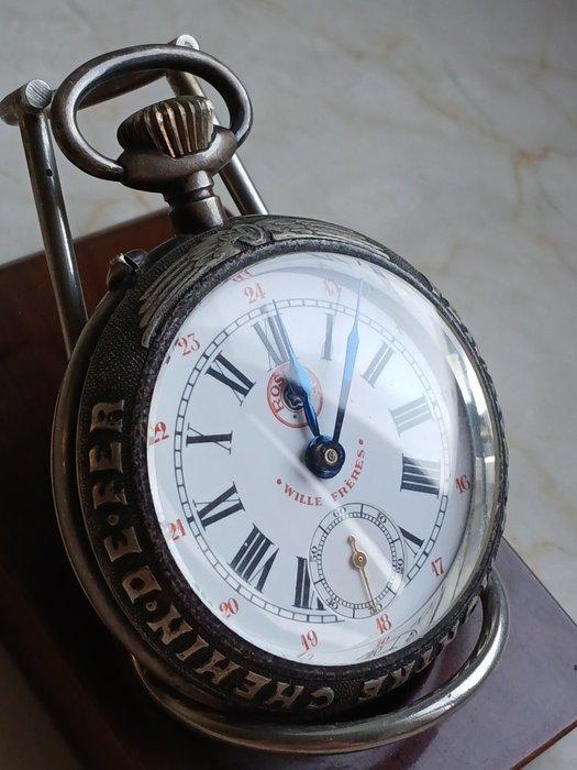 Rosskopf & Wille Freres,Chemin de Fer. - 1900-1949, Handtassen en Accessoires, Horloges | Heren