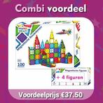 Magnetische Bouwstenen set 100 onderdelen + 4 figuren, Kinderen en Baby's, Ophalen of Verzenden, Nieuw, Overige merken