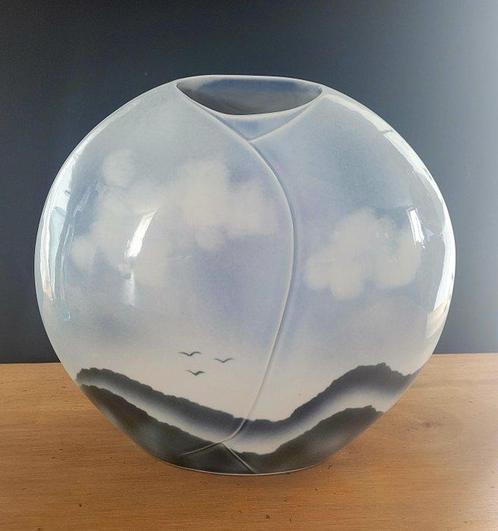 Yves Mohy - Virebent - Vase (1) - Porcelaine, Antiquités & Art, Antiquités | Verre & Cristal