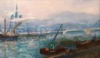M Lallemand - Le port de Rouen, Antiek en Kunst, Kunst | Schilderijen | Klassiek