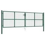vidaXL Gaaspoort 390x125 cm staal groen, Tuin en Terras, Verzenden, Nieuw