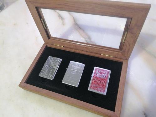 Zippo, Marlboro 2002 Poker Set New Original Wood Box! -, Verzamelen, Rookartikelen, Aanstekers en Luciferdoosjes