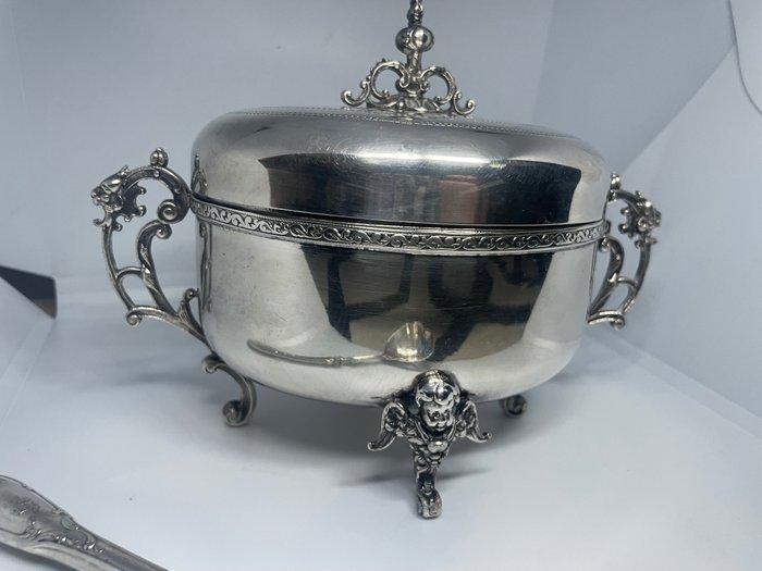 Fraget Hefra - Suikerkom - Zilver, Verzilverd, Antiek en Kunst, Antiek | Meubels | Tafels