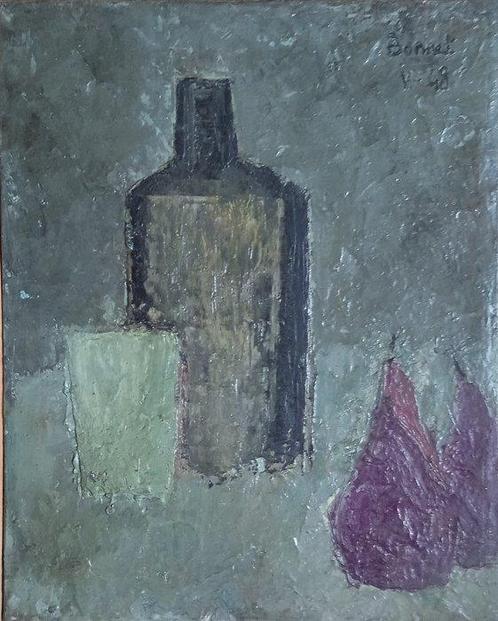 Philippe Bonnet (1927-2017) - Nature morte à la bouteille,, Antiek en Kunst, Kunst | Schilderijen | Modern