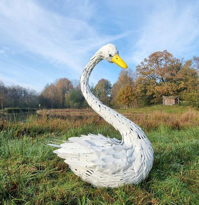 Figuur - Lifelike swan - IJzer, Antiek en Kunst, Kunst | Designobjecten