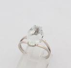 Zonder minimumprijs - Ring - 18 karaat Witgoud Aquamarijn