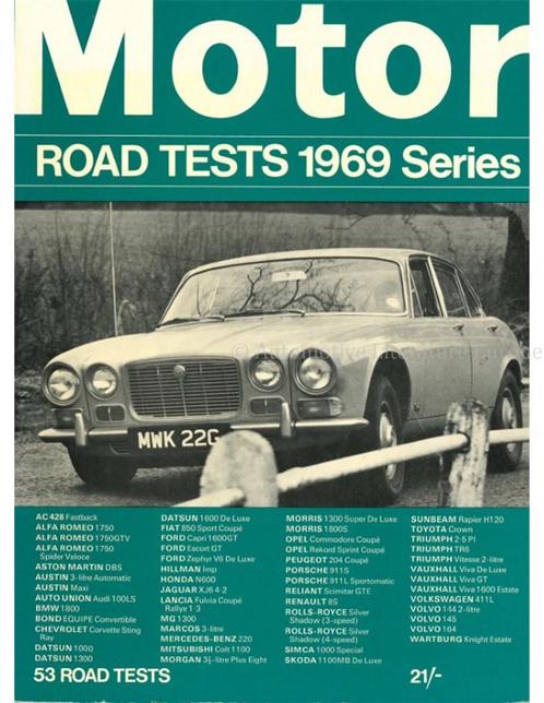 MOTOR, ROAD TESTS 1969 SERIES, Boeken, Auto's | Boeken