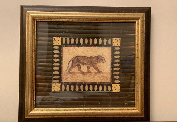 Pamela Gladding - Lijst - Hout - Tiger, Antiek en Kunst, Curiosa en Brocante