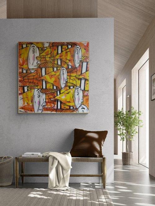 Mar (XX) - Into the Sun Tourists - XL, Antiek en Kunst, Kunst | Schilderijen | Modern