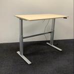 Elektrisch zit-sta bureau 140x80 cm, Ahornblad - grijze L, In hoogte verstelbaar, Gebruikt, Stabureau