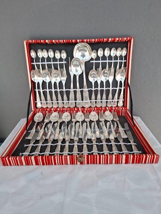 Bestekset voor 12 personen (51) - Verzilverd, Antiek en Kunst, Antiek | Meubels | Tafels