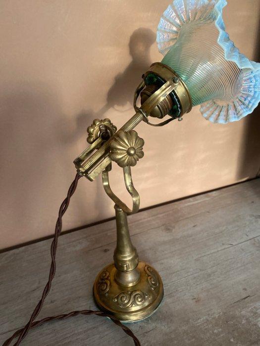 Tafellamp - Brons - gegoten glas - Assemblage, Antiek en Kunst, Curiosa en Brocante