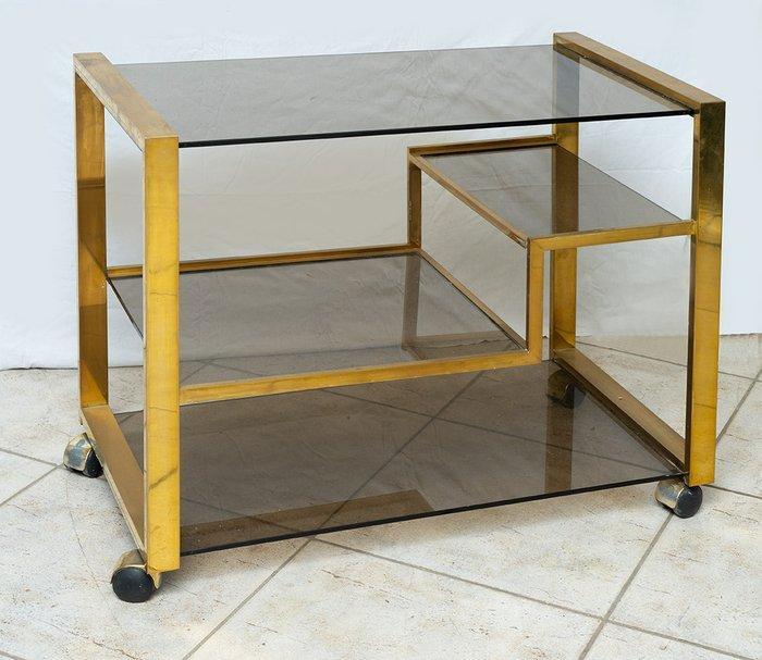 Trolley - Verguld messing - Wagen met meerdere schappen van, Antiek en Kunst, Kunst | Designobjecten
