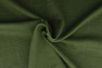 10 meter linnen viscose - Mosgroen, Verzenden, 120 cm of meer, Linnen, Groen