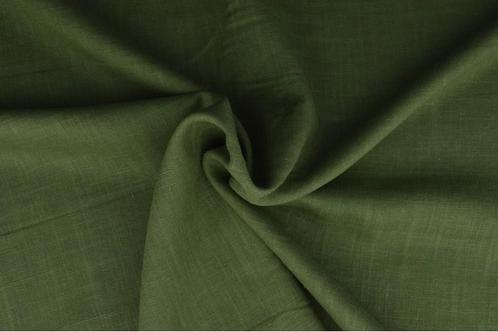 10 meter linnen viscose - Mosgroen, Hobby en Vrije tijd, Stoffen en Lappen, 120 cm of meer, 200 cm of meer, Groen, Nieuw, Linnen