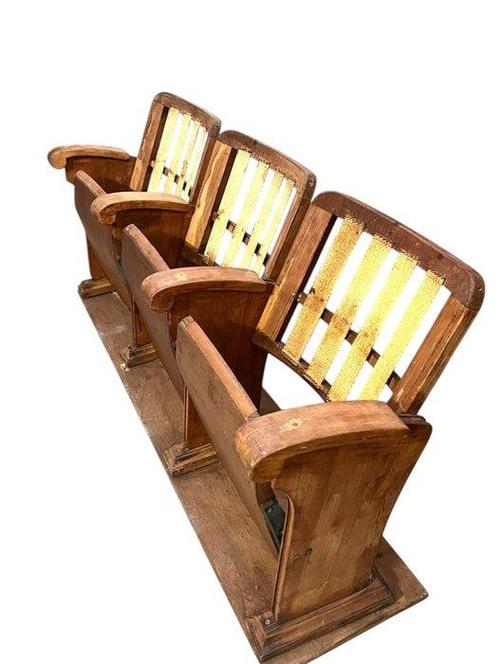 Chaise - Bois - 3 Cinéma/Théâtre vintage, Antiek en Kunst, Curiosa en Brocante