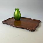 Presenteerblad - Antique - Mahogony wooden Tray, Scalloped
