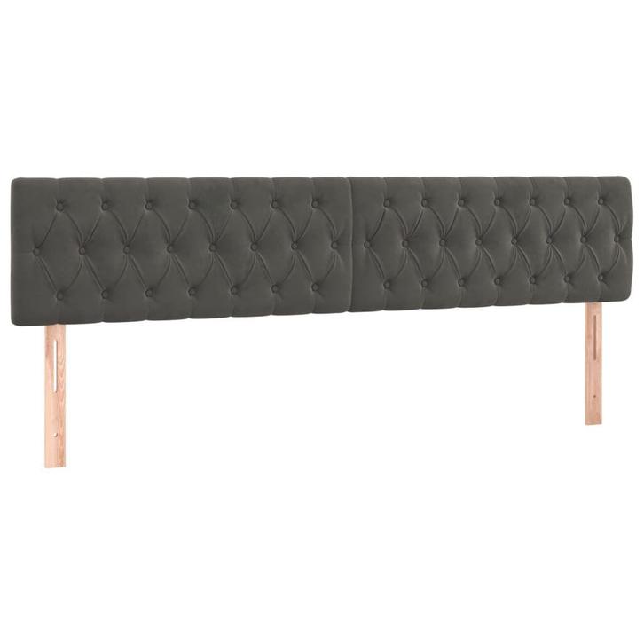 2x Hoofdbord 90cm donkergrijs | Tweede kansje, nu extra v..., Huis en Inrichting, Slaapkamer | Bedden, 180 cm, Verstelbaar, Grijs
