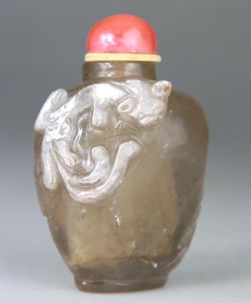 Tabatiere Chinoise en Cristal de Roche Sculpte - Cristal de, Antiek en Kunst, Antiek | Overige Antiek